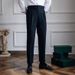 Men's Clothing Casual High Waist Suit Trousers Men Autumn Paris Buckle Business Drape Straight Trousers Retro Drape Suit Trousers_viptrois.com