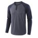 boy 2022 New Foreign Trade Long Sleeve Men's Clothing Plus Size Color Block European And American Casual Loose Henry_viptrois.com