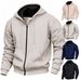 American Men's Autumn And Winter Warm Fleece Functional Hooded Zipper Casual Sweater_viptrois.com