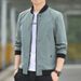 2024 Spring Autumn New Men's Casual Jacket With Zipper And Stand Collar Customizable_viptrois.com