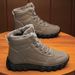 Men's High-top Work Martin Versatile Warm Cold-proof Cotton Shoes With Fleece Lining Thickened Snow Boots Winter Edition_viptrois.com