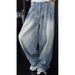 Vintage Washed Men's Jeans With Belt Loops - Relaxed Straight Leg Denim Pants For Casual Streetwear_viptrois.com