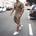 Men's short-sleeved shorts two-piece sports and leisure suit_viptrois.com