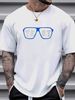 Fashion Men's Trend Cotton T-Shirt Printed Large Outline Casual Slim Fit Crew Neck Breathable Short Sleeves_viptrois.com