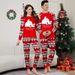 Christmas Bear snowflake letter striped Christmas family dress printed homewear sleep_viptrois.com