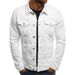 Classic Denim Jacket For Men - Slim Fit Button-Up Workwear Coat With Casual Style (Multiple Colors & Sizes)_viptrois.com