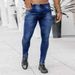 Men's Clothing New Denim Pants Ins Trend Black Slim Fit High Waist Denim Small Leg Pants_viptrois.com