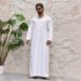 Men's Clothing Pocket Solid Color Hat Can Be Worn Outside Robe Thobe_viptrois.com