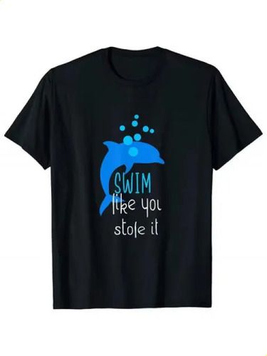 T-shirtmen's Funny Dolphin Graphic - 2026 Swim Like You S_viptrois.com