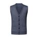 New Men's Wool Yarn Knitted Vest Vest Sweater Solid Color Casual Sweater Sleeveless Vest Manufacturer Knitted Cardigan Men_viptrois.com