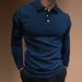 Men's Slim-Fit Long Sleeve Polo Shirt - Breathable & Stretchable, Moisture-Wicking For Gym, Work & Daily Wear_viptrois.com