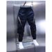 Men's Trendy Fleece Lined Patchwork Casual Pants Spring Autumn Elastic Waist Jogger Leg Slim Fit Sporty Versatile Bottoms_viptrois.com
