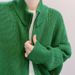 Loom Autumn Winter Trendy Stand Collar Loose Drop Shoulder Lazy Style Zipper Knitted Sweater Cardigan Student Couple Casual_viptrois.com