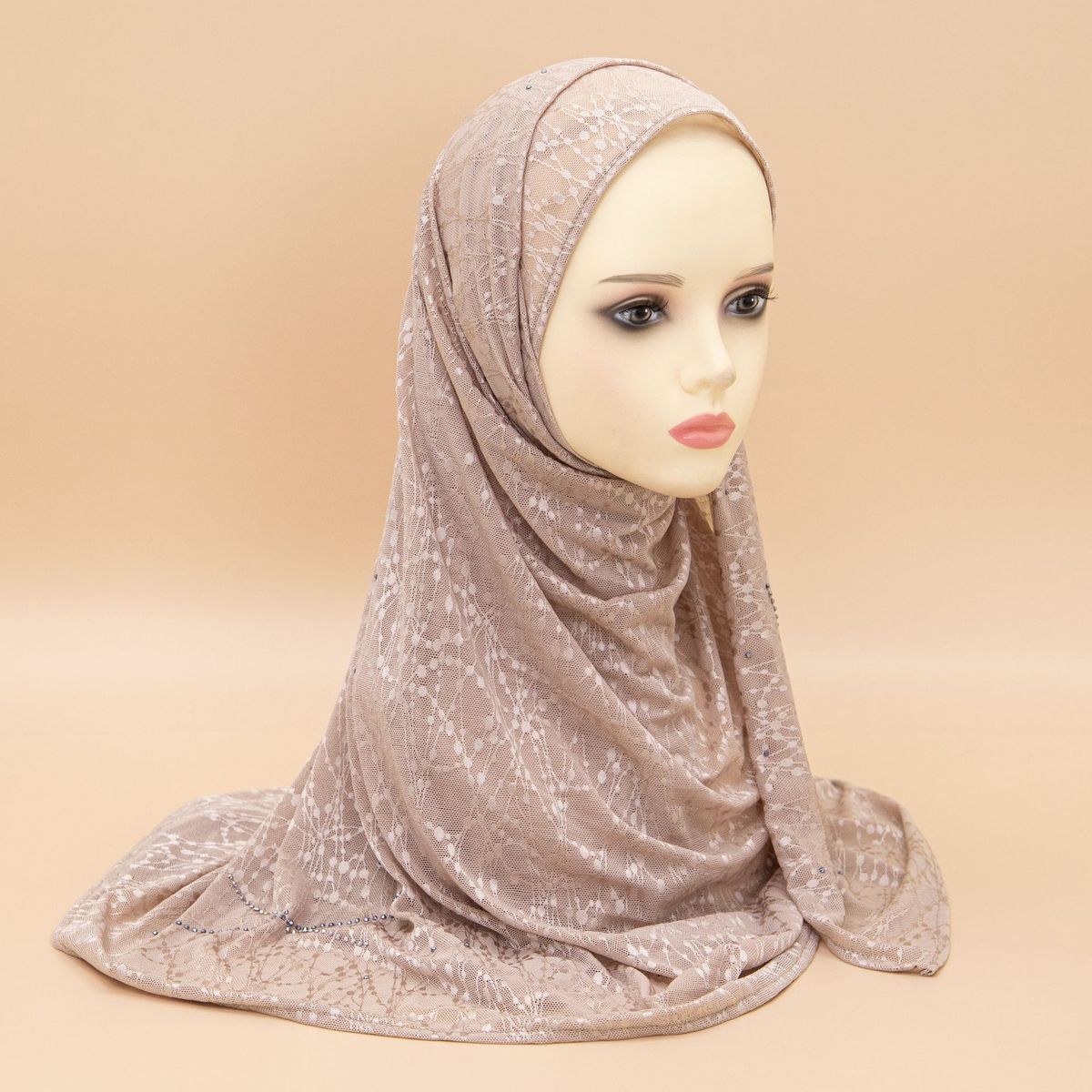 Women's Hijab new ladies' headscarf hot diamond long scarf grid pattern diamond ladies' headscarf scarf_viptrois.com