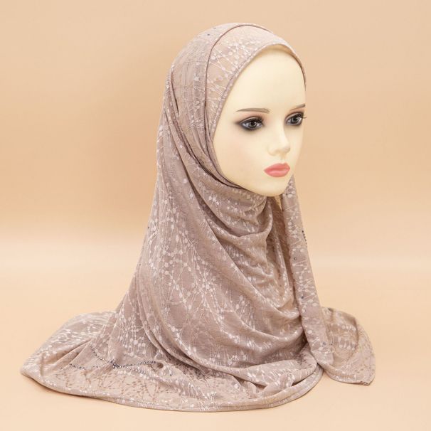 Women's Hijab new ladies' headscarf hot diamond long scarf grid pattern diamond ladies' headscarf scarf_viptrois.com