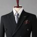 Men's Clothing Double-Breasted Striped Suit Set - Slim Fit Wedding, Business & Interview Formal Suit With Vest Options (Navy/Black/Smoke Grey)_viptrois.com