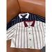 Men's Slim Fit Polo Shirt Short Sleeve Knit Business Casual Stripe Breathable Summer T-Shirt (Black/White, Sizes S-2XL)_viptrois.com