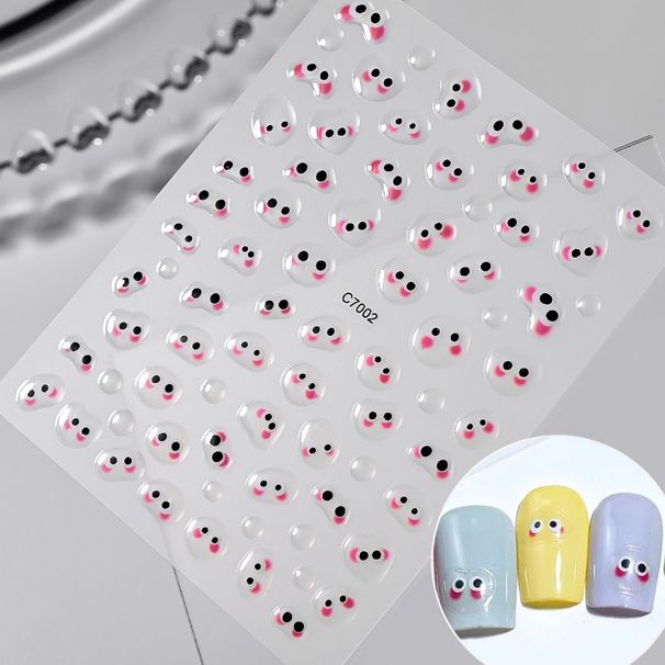 Monster Mouth Gel Nail Stickers - Funny Emoji 3D Jelly Nail Decals, Whimsical Big Mouth Design_viptrois.com