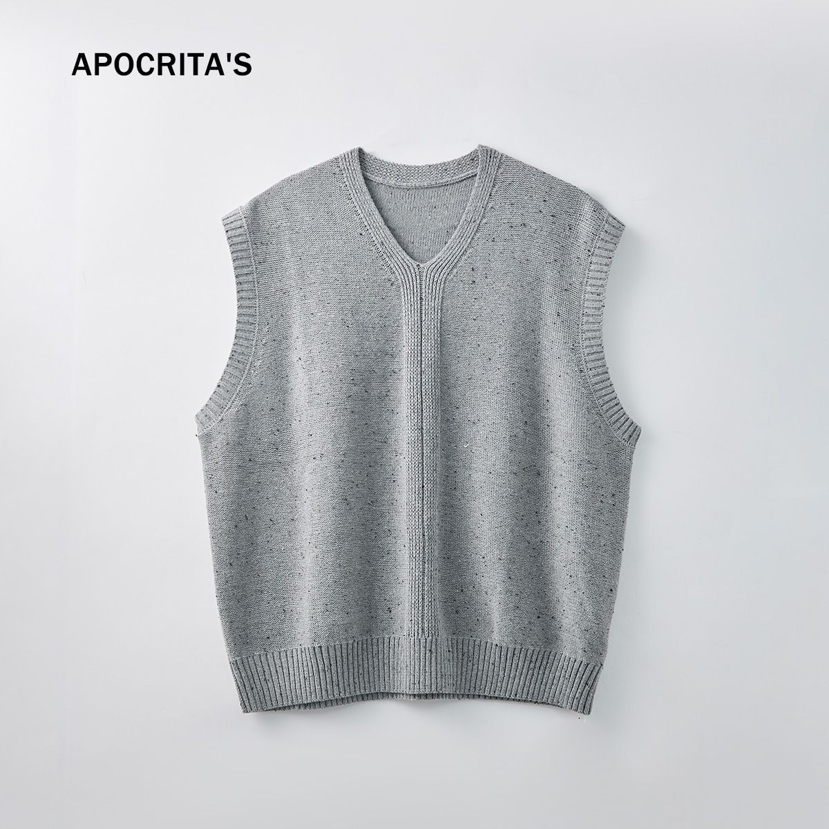 Nordmann APO Men's Clothing|Cross-Border Sweater Men And Women Loose V-Neck Color Dot Knitted Vest Stacked Lazy Feeling Bottoming_viptrois.com