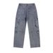Men's Clothing High Street Cargo Denim Trousers_viptrois.com