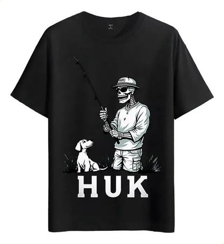 Muscle 2026 Freaks Skeleton Fishing Huk Style T-shirt_viptrois.com