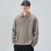Nordmann Shanggu Clothing Men's Turn-Down Collar Polo Shirt Sweatshirt Korean Style Loose Fit Versatile Design Long Sleeve Top_viptrois.com