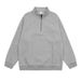 Men's Half-Zip Stand Collar Sweatshirt – Minimalist Pullover With Military Green/Grey/Black (Sizes M-3XL)_viptrois.com
