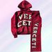 Streetwear Hoodie & Jogger Set With All-Over Graphic Print, Unisex Zip-Up Tracksuit For Hip-Hop Fashion_viptrois.com