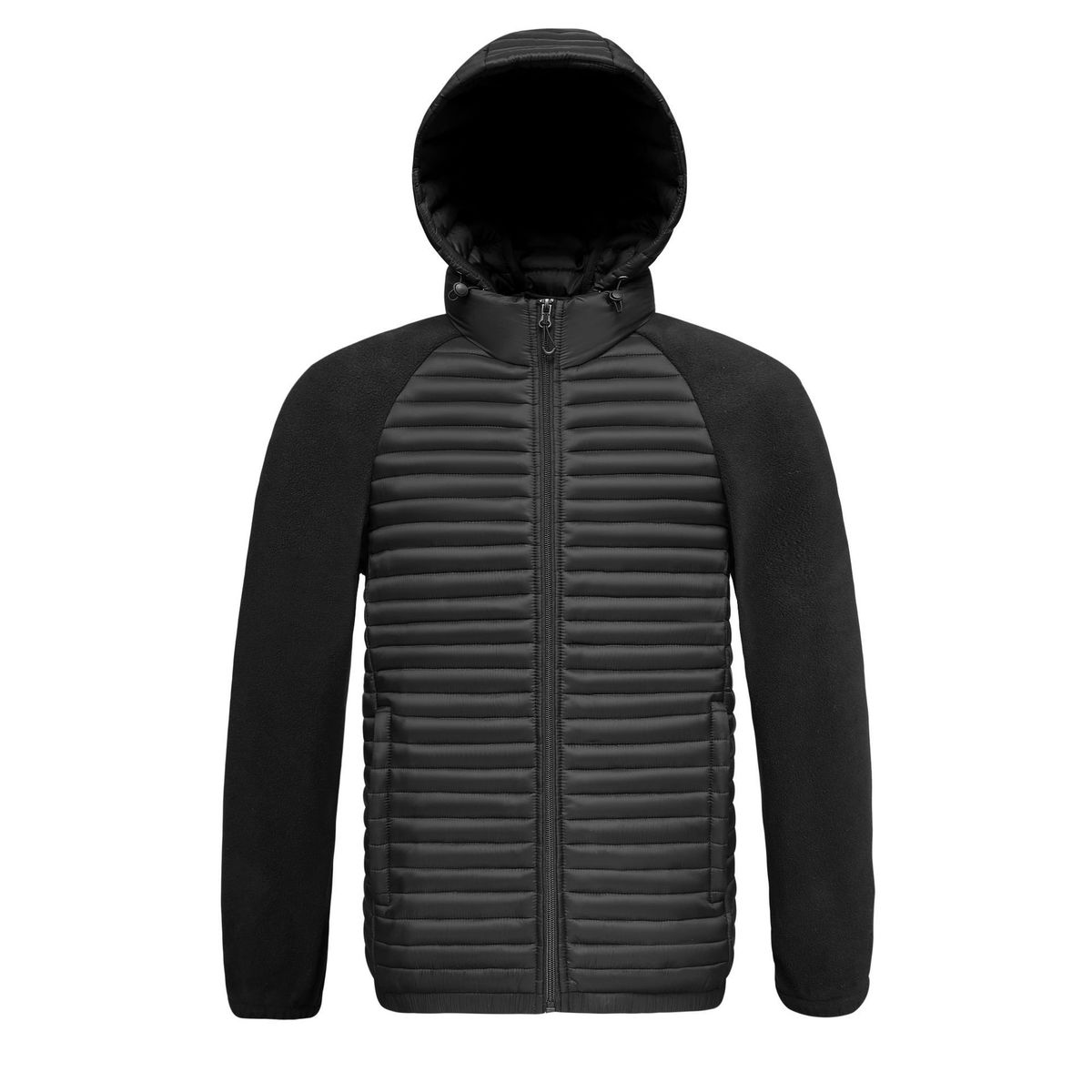 Rib Suit Padded Coat Men's Removable Hat Thickened Padded Jacket Casual Jacket_viptrois.com
