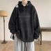 Long Sleeved Base Trendy Hooded Sweatshirt For Men In Spring And Autumn, Made Of Suede, Loose Fit_viptrois.com