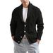 2026 European-USA Style Fashion Knitwear Cardigan Outerwear Men 100% Acrylic Lapel Pure Color Single-Breasted Long Sleeve Slim Sweater_viptrois.com