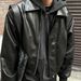 Trendy Short Padded Shoulder Jacket Men's Spring/Autumn New Loose Retro Leather Outerwear Top_viptrois.com