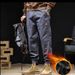 Men's Workwear Cargo Pants Fleece Lined Utility Relaxed Fit Drawstring Black Grey Khaki Winter Regular Versions_viptrois.com