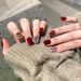 False Nails Cat's Eye Three Dimensional Red Bow Colorful Glitter Short Detachable Wearable Nail_viptrois.com