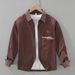 Embroidered Long Sleeved Shirt For Men, Fashionable And Versatile, Artistic And Casual Loose Top_viptrois.com