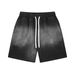 Men's Clothing Summer Washing Tide Brand Men's Short Sleeved Spray Dyed Retro Men's Shorts Short Sleeved Suit_viptrois.com
