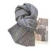 Autumn Winter New Trendy Scarf Wool Korean Fashion Warm Versatile Solid Color Knitted Style_viptrois.com