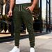 Men’s Slim Fit Sweatpants With Zipper Pockets – Gym & Casual Stretch Joggers (Khaki/Black/Army Green/Navy/Dark Gray, S-XXXL)_viptrois.com