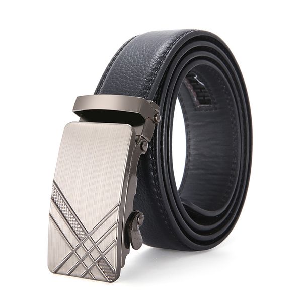 Men's Belt Automatic Buckle Casual Belt Young And Middle Aged Belt Men's Double Line Belt Stall Goods_viptrois.com