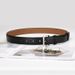 Designer leather belt women's jeans with all-in-one trim slim belt simple fashion with coat black waistband_viptrois.com