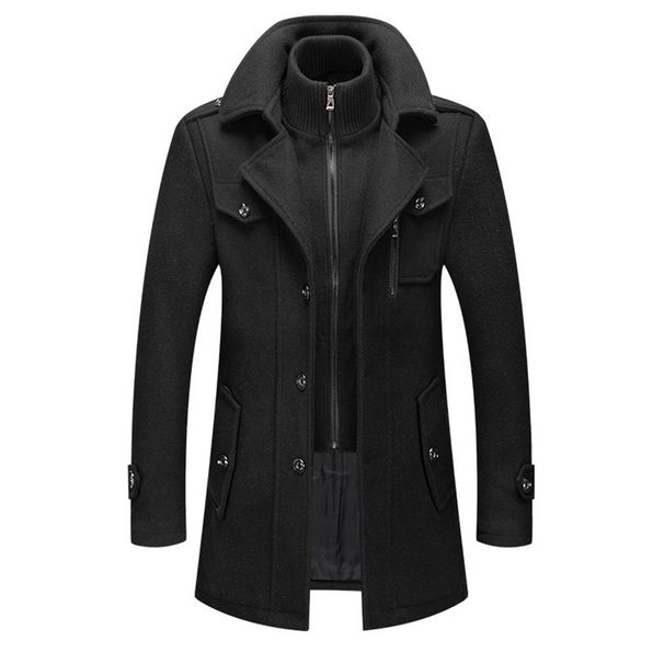 2026 High Quality Fashion Wintercoat Woolen Overcoat Men Double-Layer Collar Pure Color Single-Breasted Long Sleeve Thicken Warm Woolen Jacket M-6XL_viptrois.com