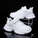 Boys' White Shoes Mesh and Girls' White Sneakers Children's White Shoes for Children's Autumn Kindergarten Performance_viptrois.com
