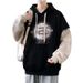 Streetwear Fake Two-Piece Hoodie – Oversized Drop Shoulder Design (Brown/Black/Apricot, Sizes M-5XL)_viptrois.com