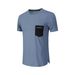 Men's Clothing Elastic Round Neck Quick Drying Breathable Training Short Sleeved Sports Fitness Leisure Outdoor T Shirt Tops_viptrois.com