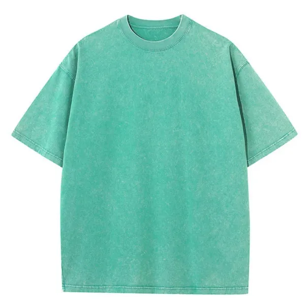 Camiseta De Manga Corta De Color Sólido Para Hombre Y Mujer, Estilo Americano Retro, Peso Pesado, Ropa De Gran Tamaño Lavada De Moda Urbana De Verano_viptrois.com