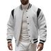 Men's Heavyweight Velvet Baseball Jacket – Stand Collar Flight Bomber (Navy Blue, Big Red, Black, Light Gray, Dark Gray, Apricot, S-XXXL)_viptrois.com