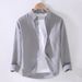 Men's Clothing Long Sleeved Linen Shirt Men's Loose Fashion Casual Cotton And Linen Shirt Jacket_viptrois.com