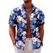 Men's Clothing Printed Shirt Lapel Men's Casual Short Sleeve Pocket 3D Straight Hair Summer_viptrois.com