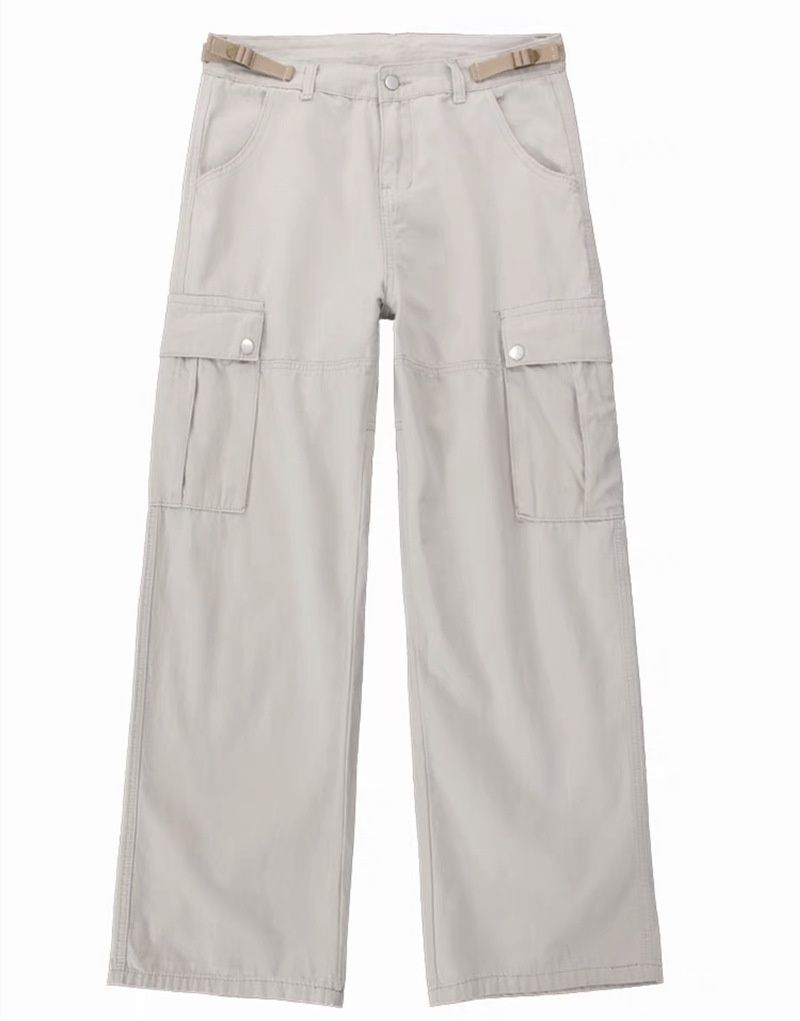 Loom European And American Style High Street Loose Large Pocket Cargo Hip Hop Trendy Straight Pants Men_viptrois.com