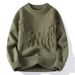 2026 Knitwear Lazy-Fashion Knit Pullovers Men Round Collar Broken Hole Long Sleeve Loose Thicken Sweater_viptrois.com